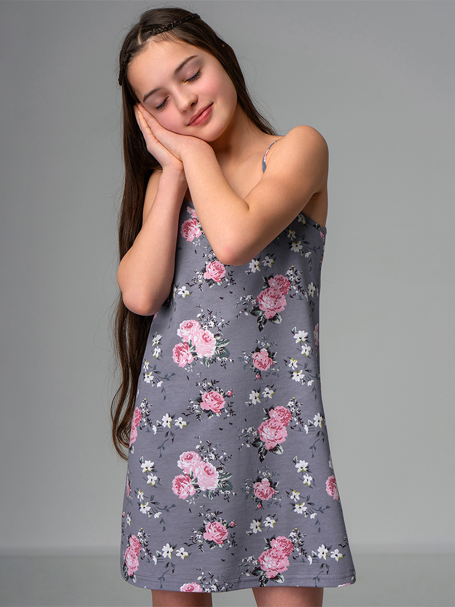 Сорочка ночная HappyFox HF3001MSPцветы.на.сером - фото 6