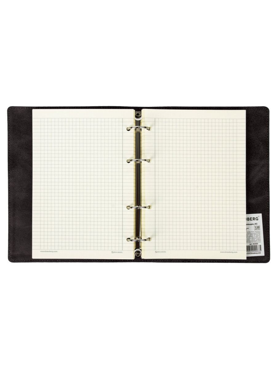 Тетрадь со сменным блоком Brauberg клетка 120 лист. - фото 9