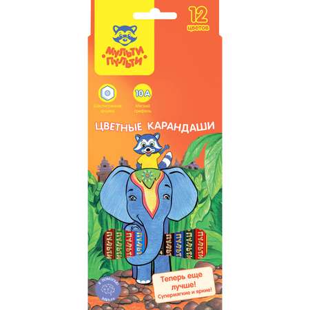 Карандаши цветные Мульти Пульти 12 шт.