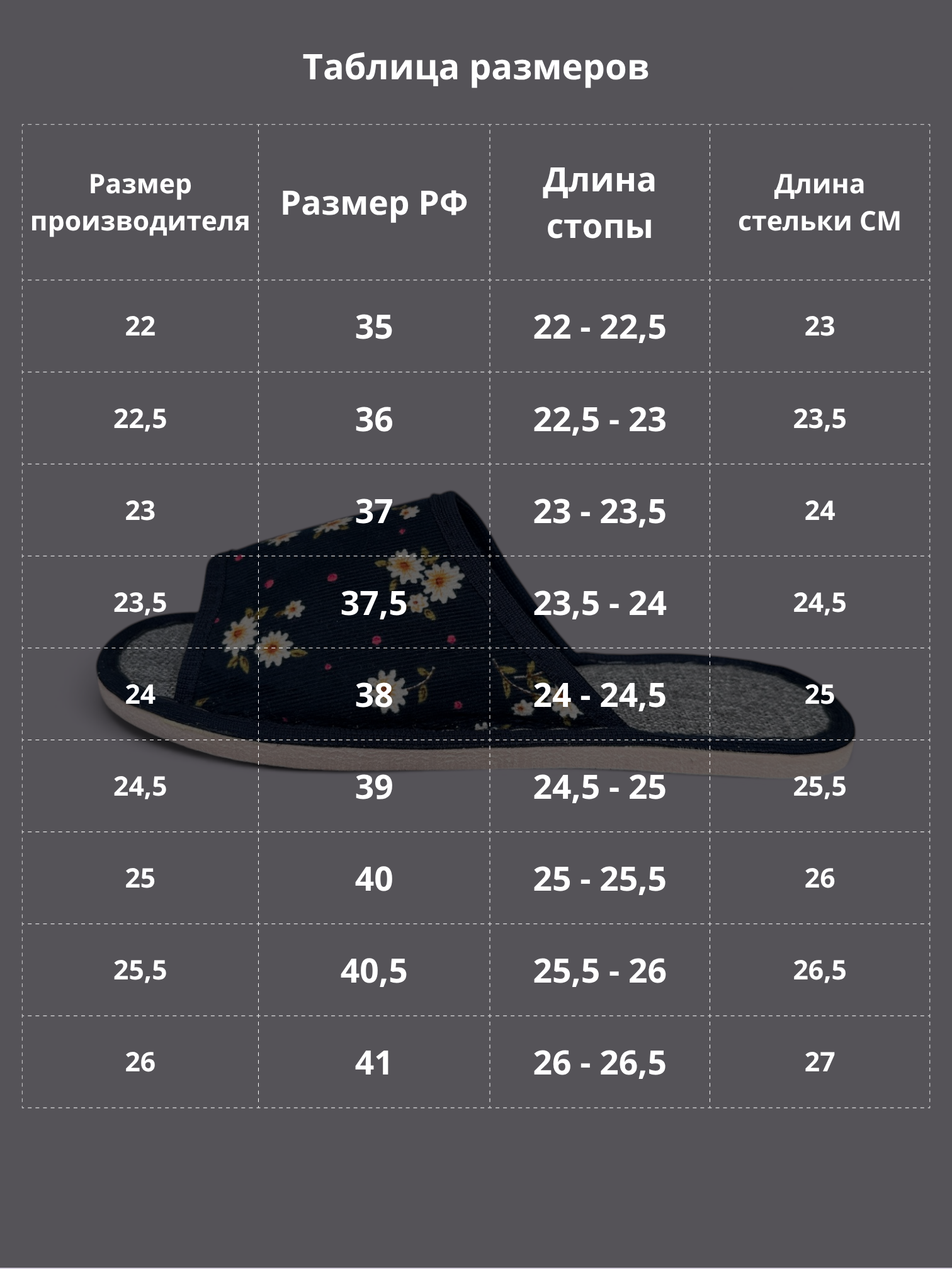 Тапочки UTA HOME 8-5/цветы_синий - фото 7