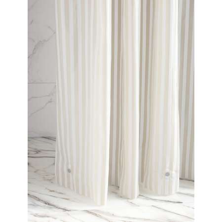 Шторка для ванной и душа DeNASTIA mat stripe 180x200 см ПЕВА бежевый S000137