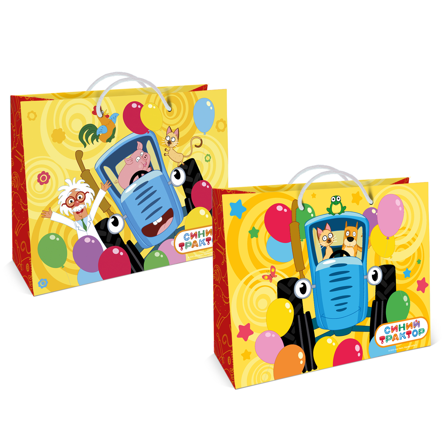 Пакет подарочный ND PLAY Синий трактор Поздравляю 40*30см - фото 4