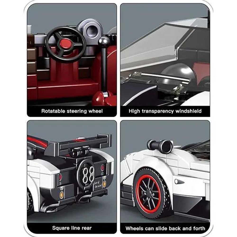 Конструктор Mould King Спорткар Pagani Zonda блочный - фото 6