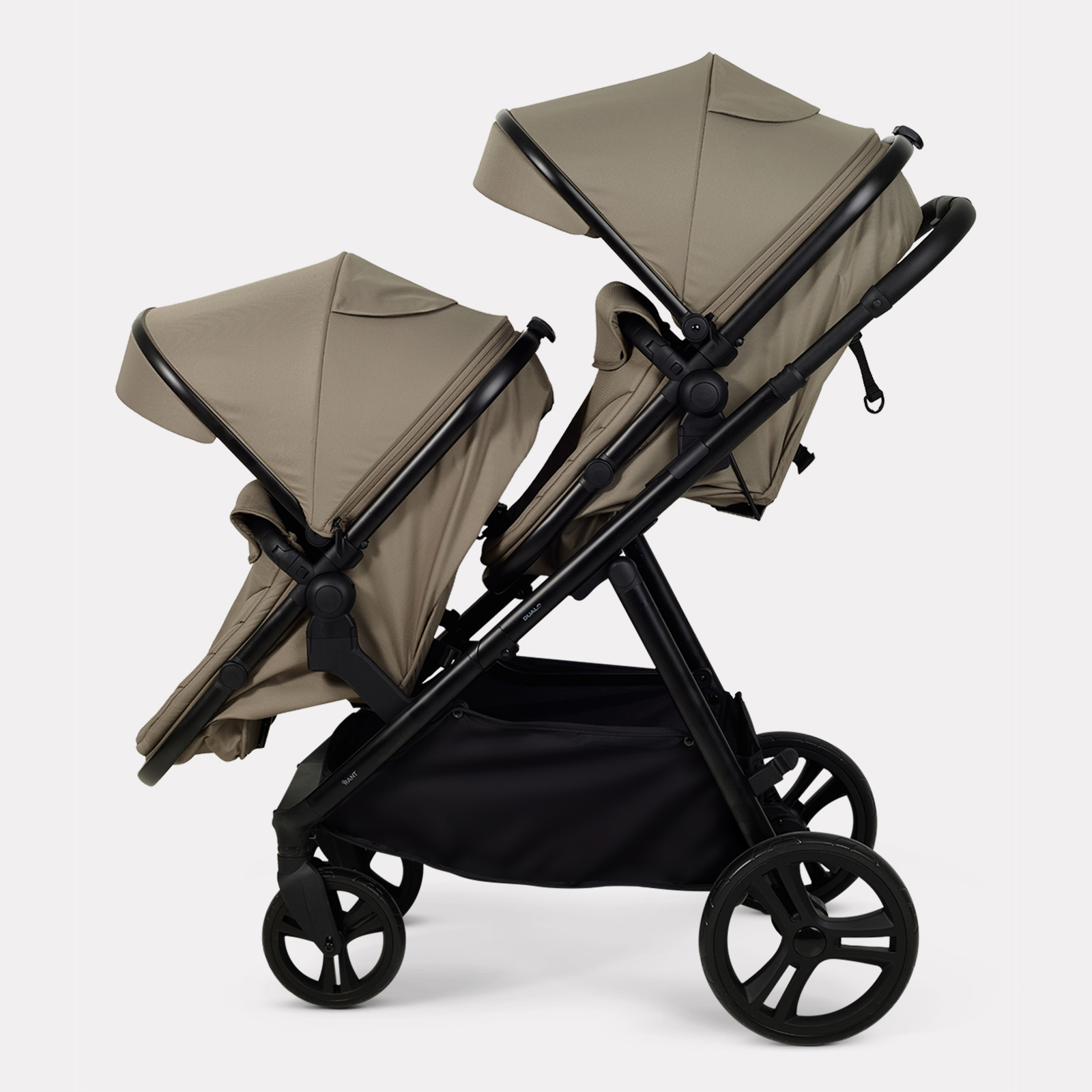 Коляска 2в1 для двойни Rant Basic Dualo коричневый - фото 11