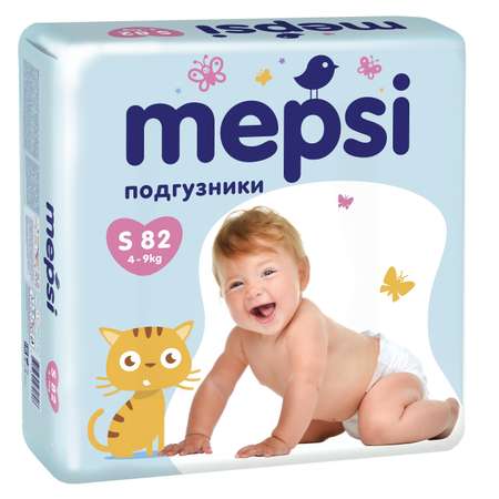 Подгузники Mepsi S (4-9 кг) 82 шт.