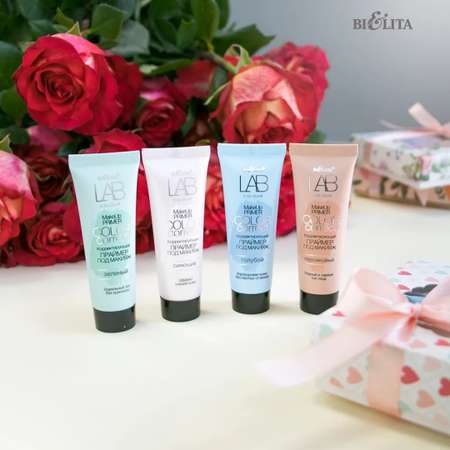 Праймер BIELITA для лица lab colour корректирующий под макияж сияющий 20 мл