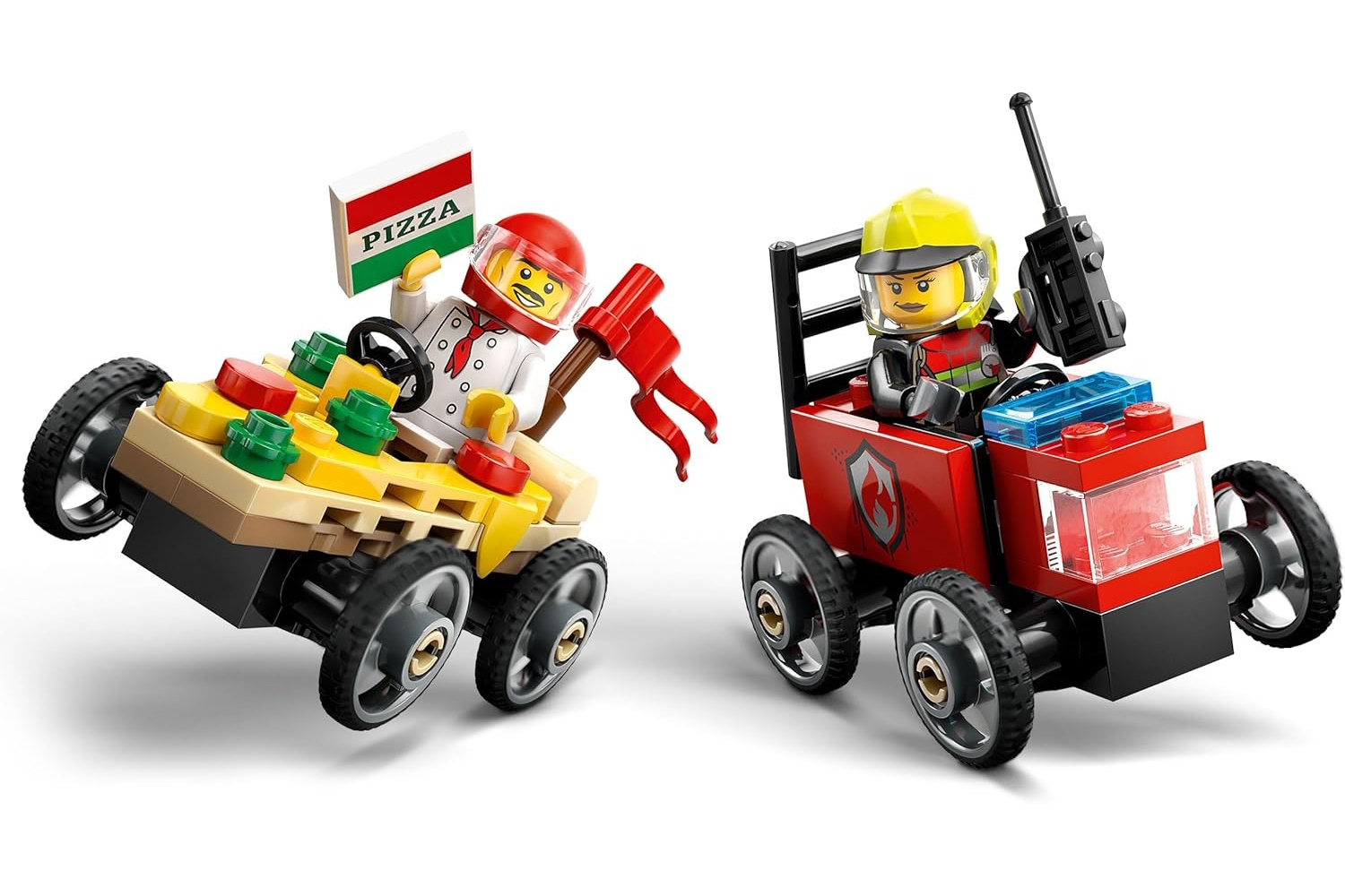 Конструктор LEGO City Пицца против Пожарной машины 70 дет. - фото 2