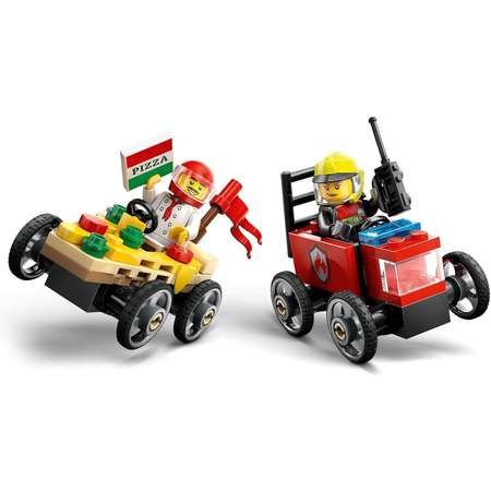 Конструктор LEGO City Пицца против Пожарной машины блочный