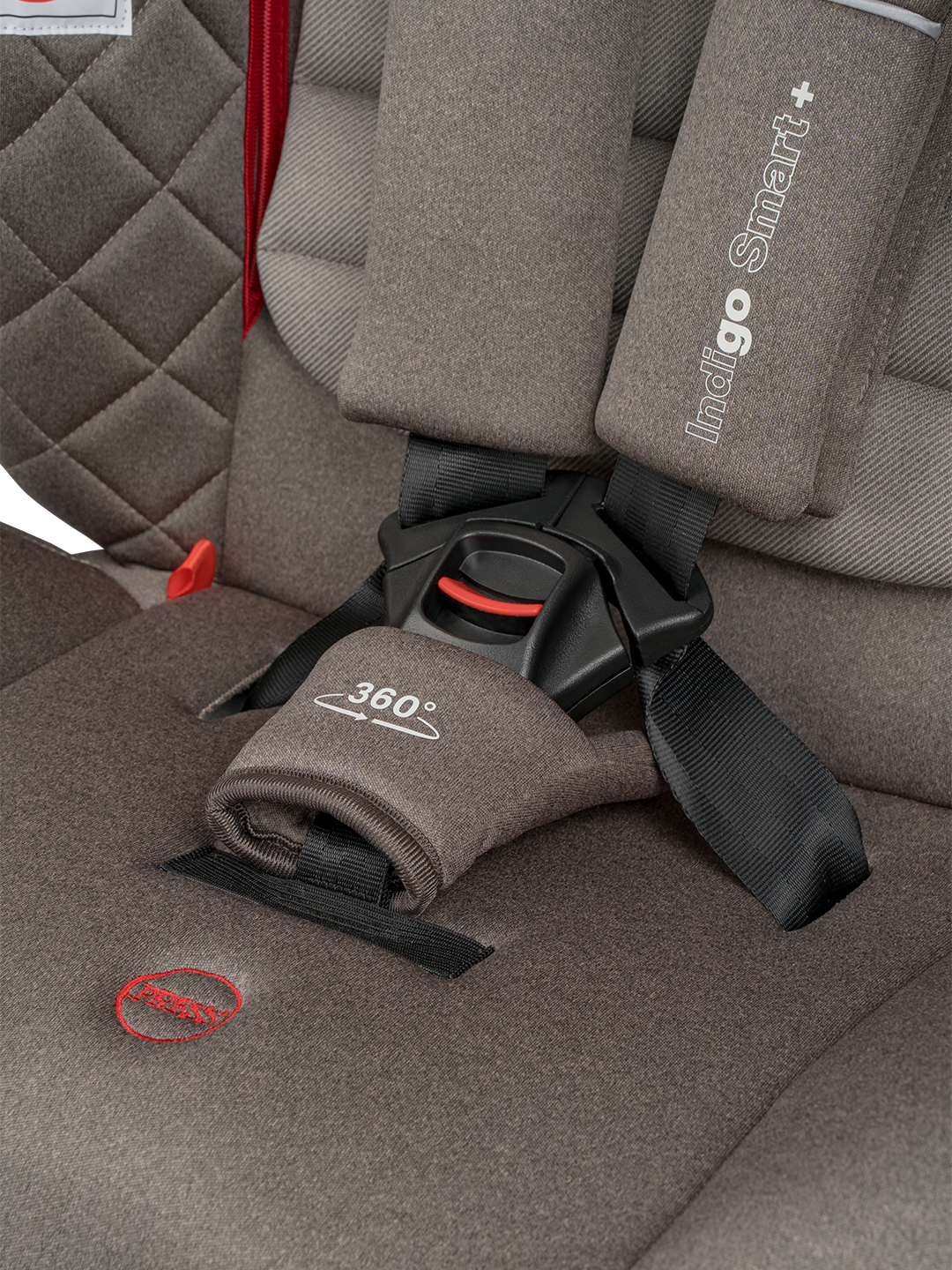 Автокресло Indigo SMART+ бежевый-коричневый Isofix 0+/1/2/3 (0-36 кг) - фото 13
