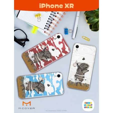 Силиконовый чехол Mcover для смартфона Apple iPhone XR Союзмультфильм Ежик в тумане и дымка