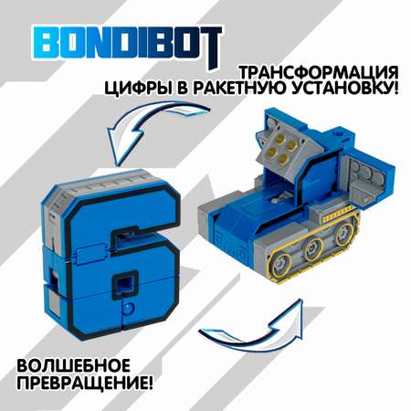 Фигурка Bondibon трансформер Робот Цифра 2в1