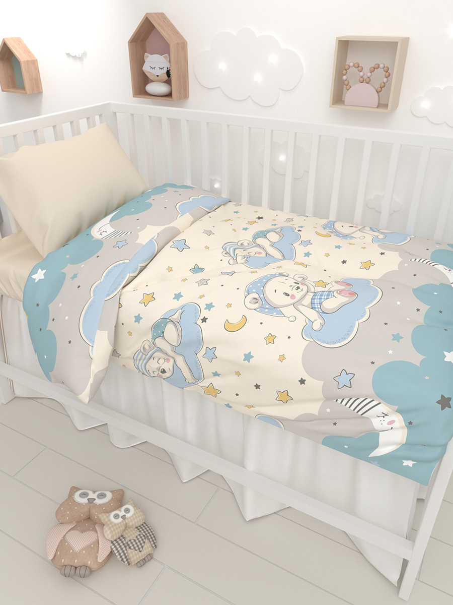 Комплект постельного белья Маленькая соня Мишутка 3 предм. - фото 1