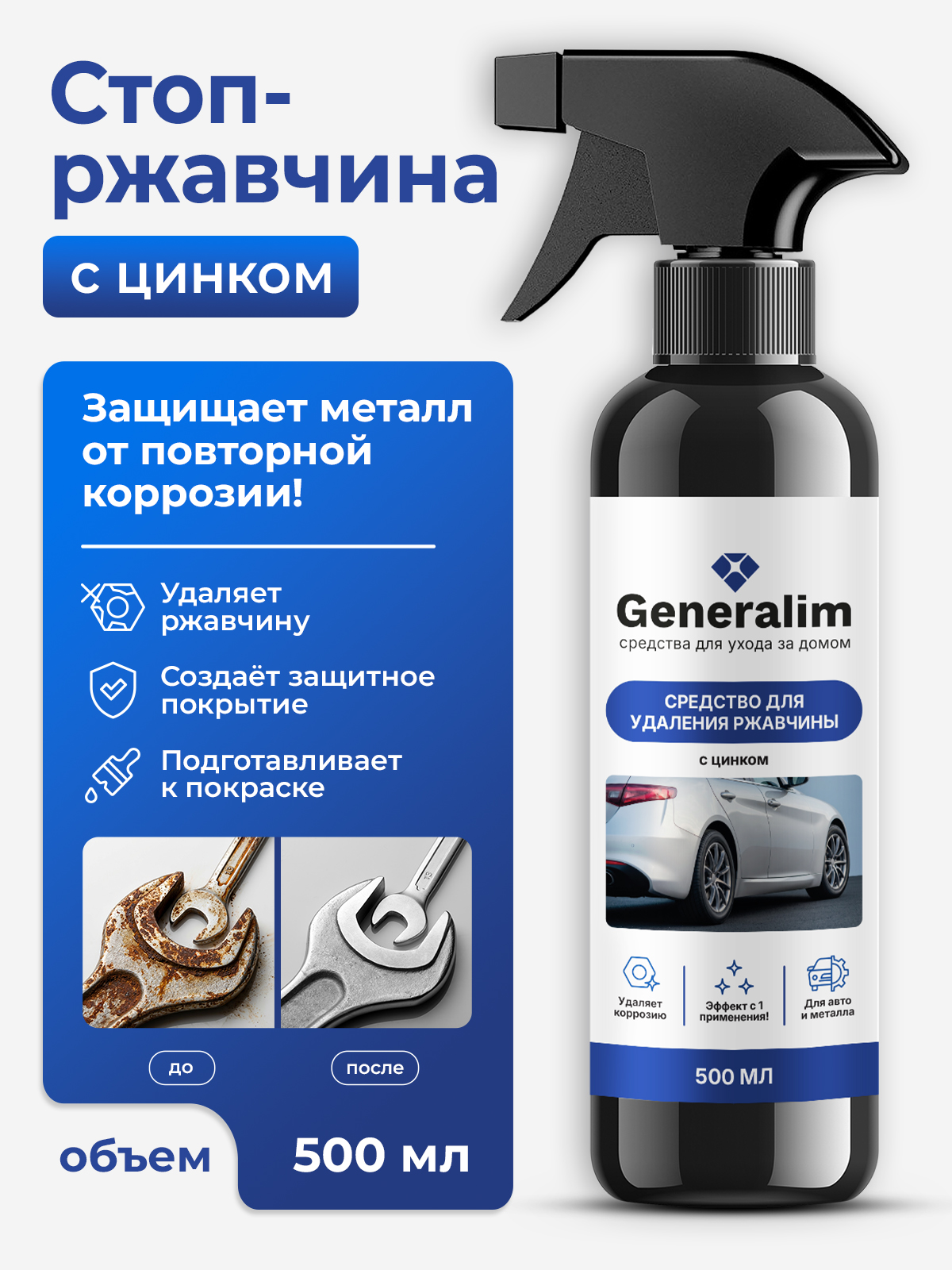 Чистящее средство Generalim 500 мл от ржавчины - фото 1