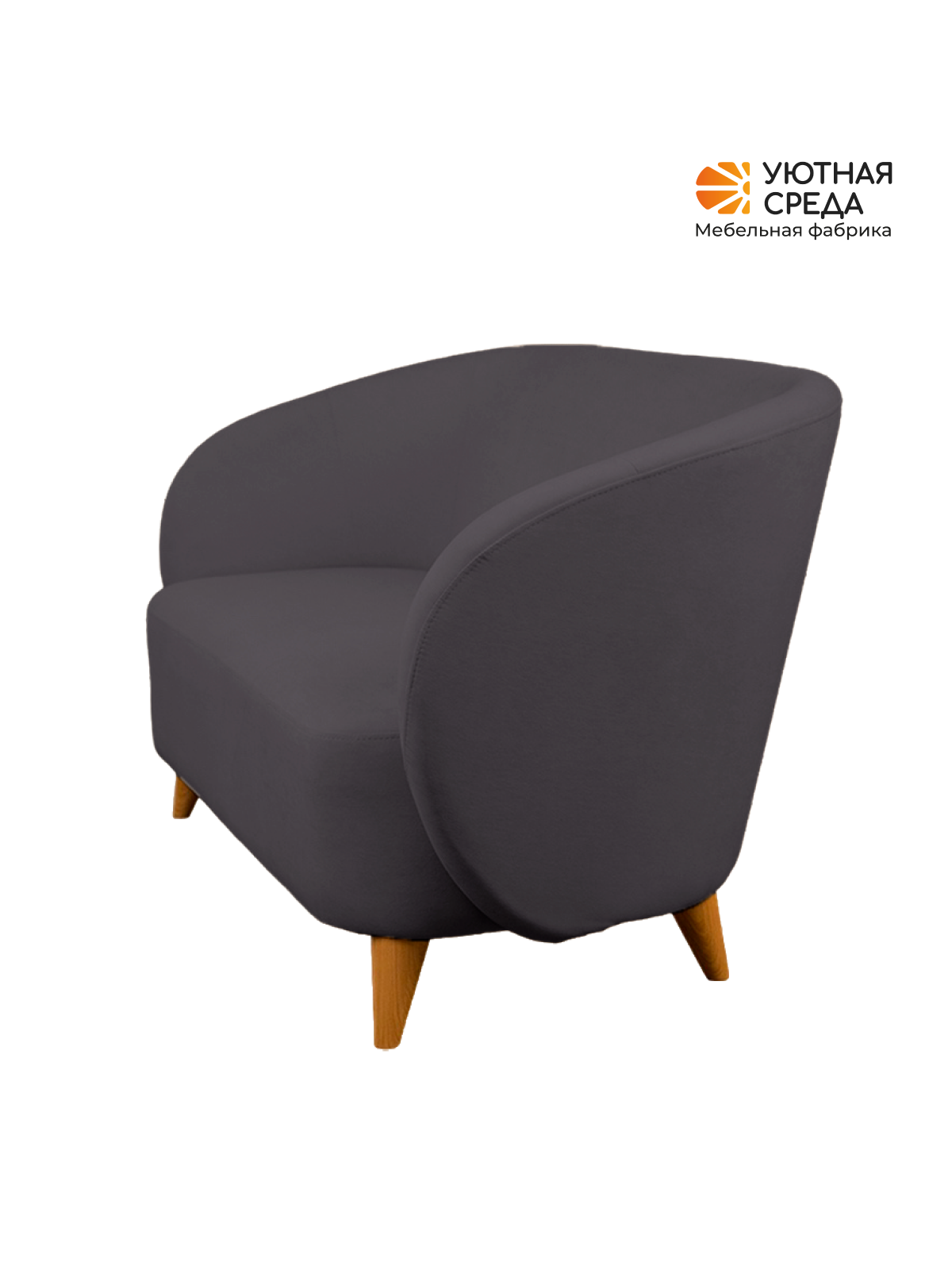 Диван Уютная среда графитовый велюр черный - фото 15