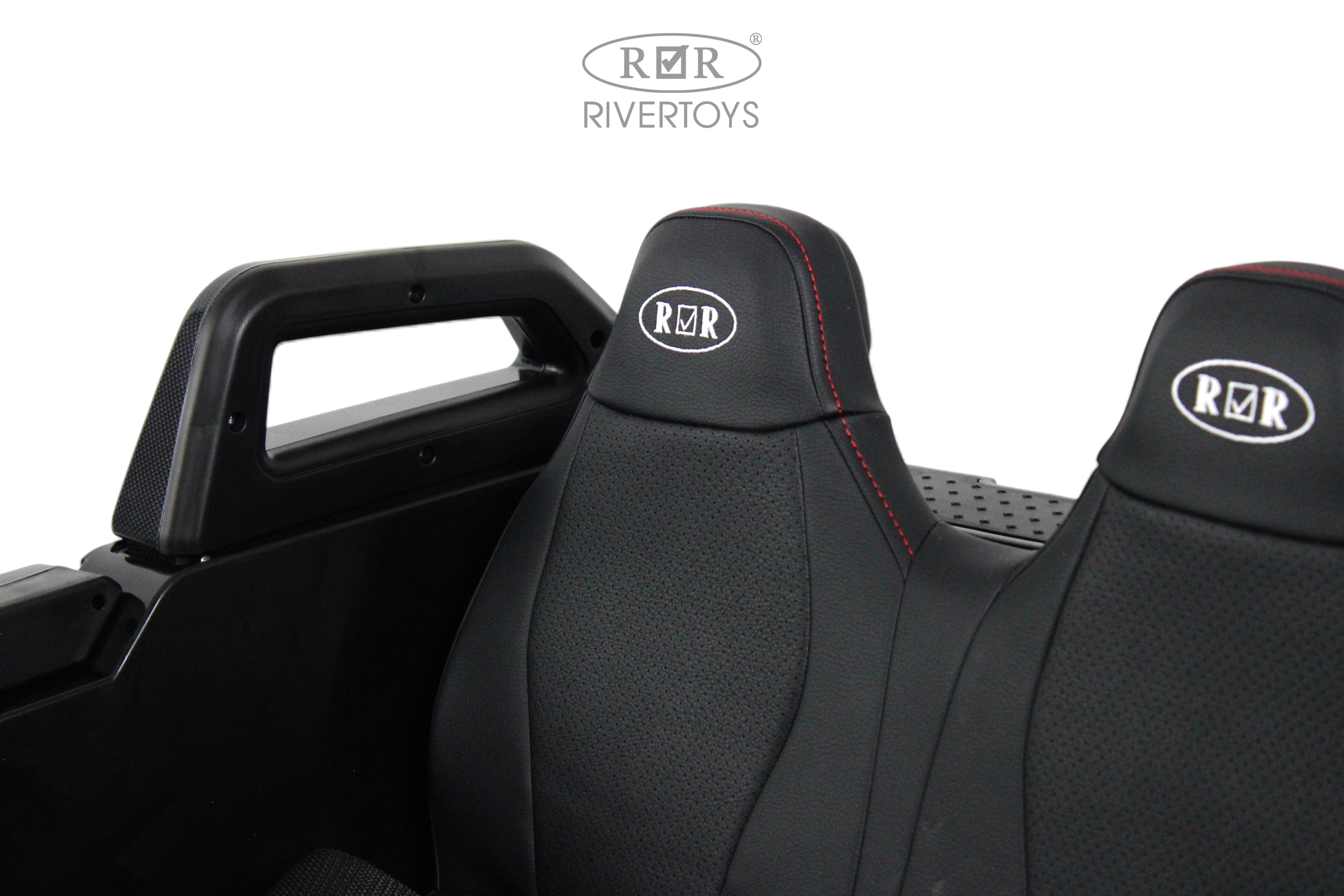 Электромобиль RIVERTOYS A707AA-LUX-NEW-BLACK-CARBON С пультом ДУ - фото 7