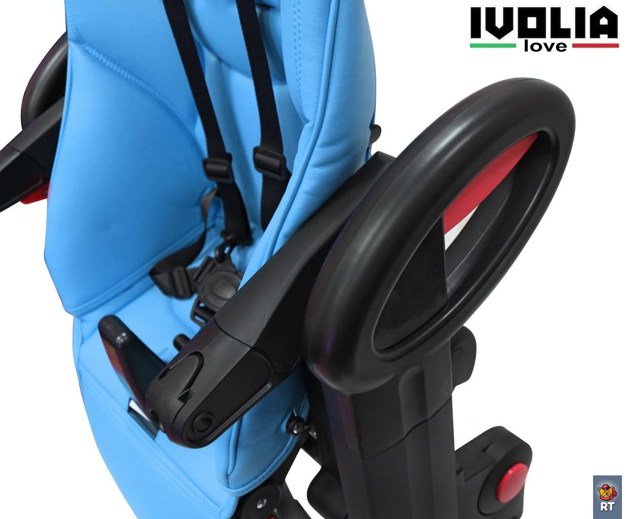 Стульчик для кормления Ivolia LOVE 02 4 колеса blue трансформер - фото 14