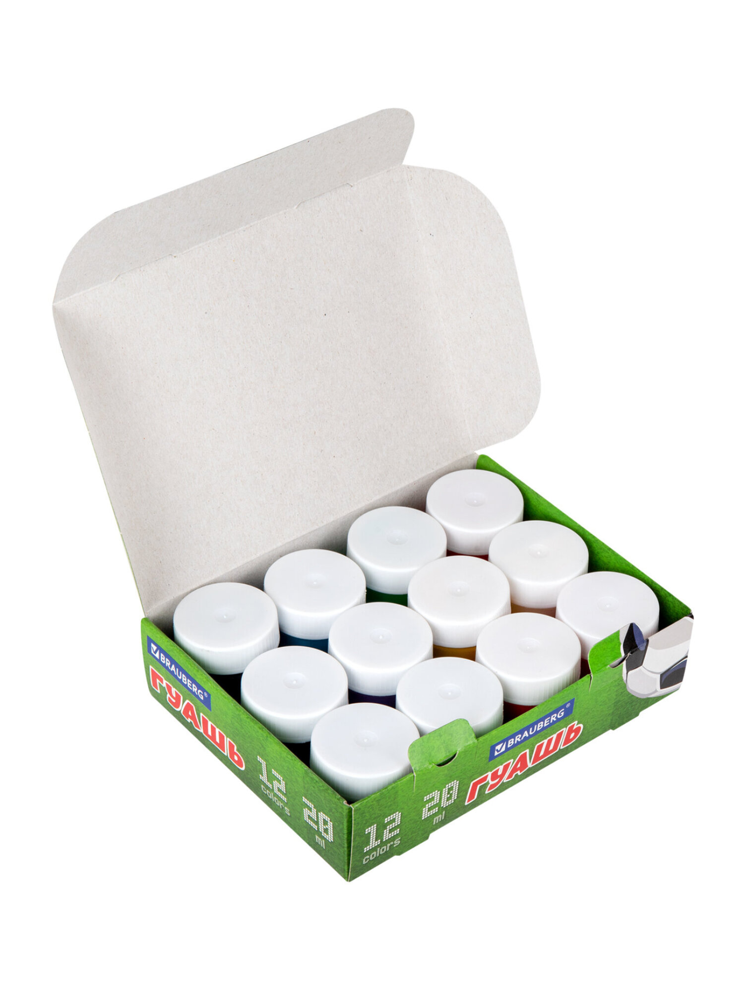 Краски гуашь Brauberg 12 цв. - фото 9