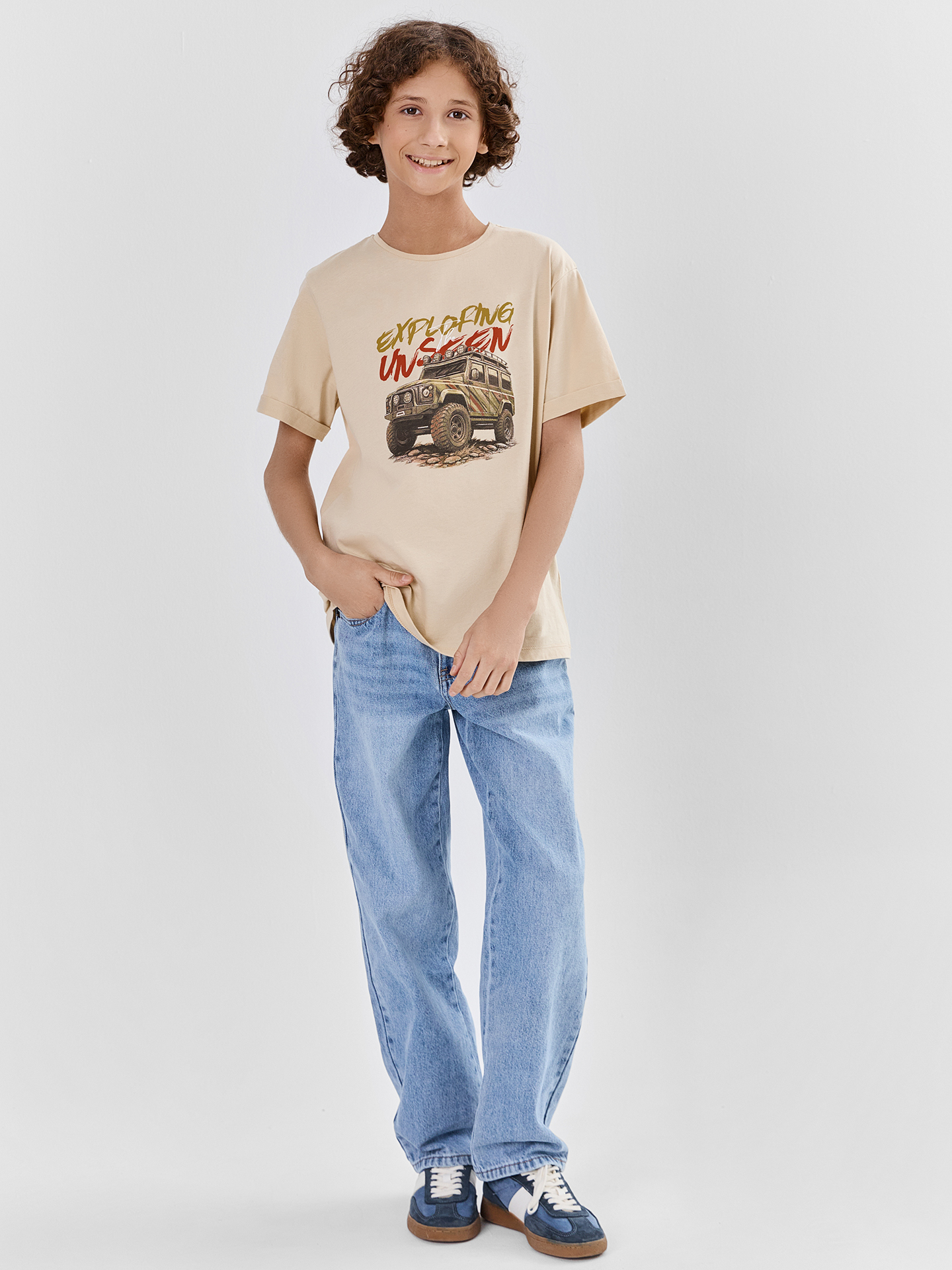 Футболка Mark Formelle (Марк Формэль) 113421/туман +печать - фото 1