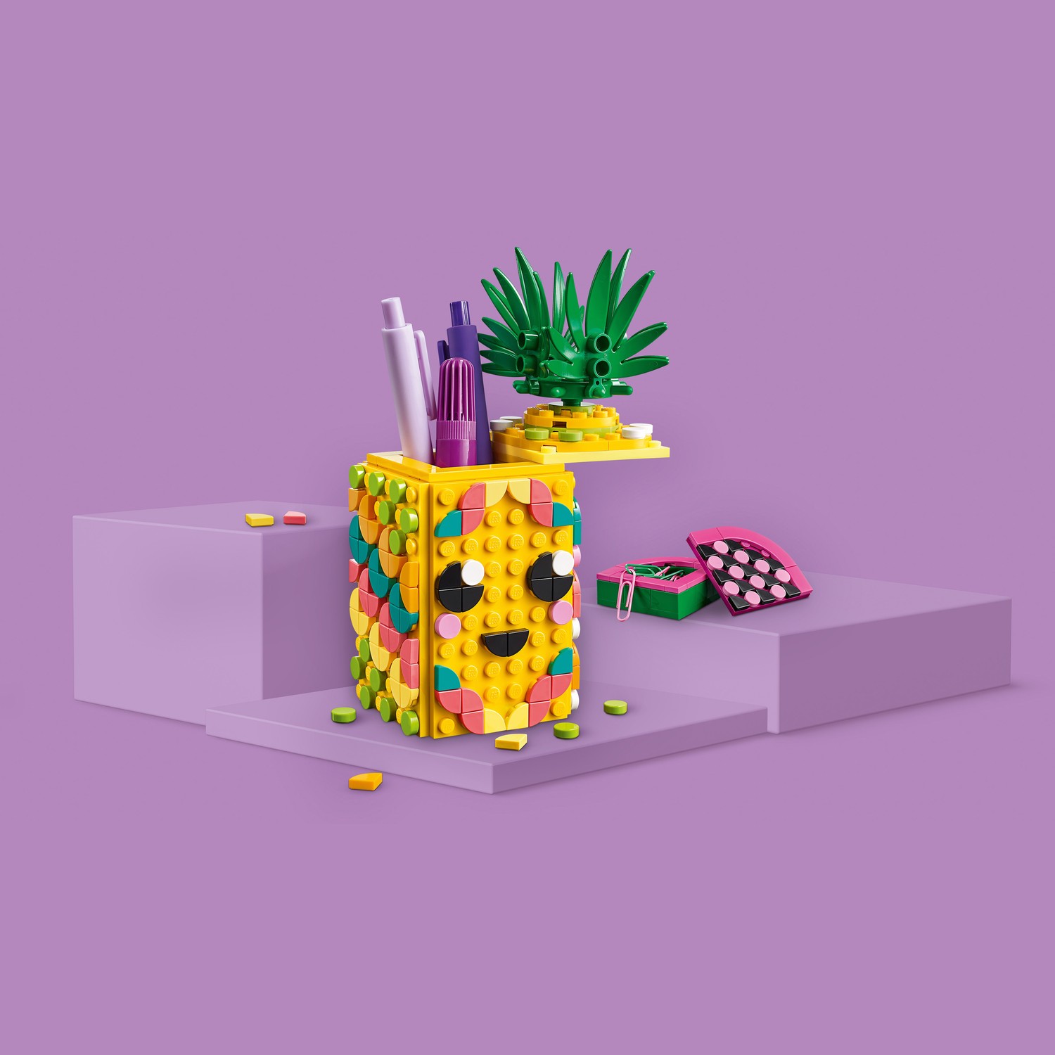 Конструктор LEGO DOTS Подставка Ананас блочный - фото 12