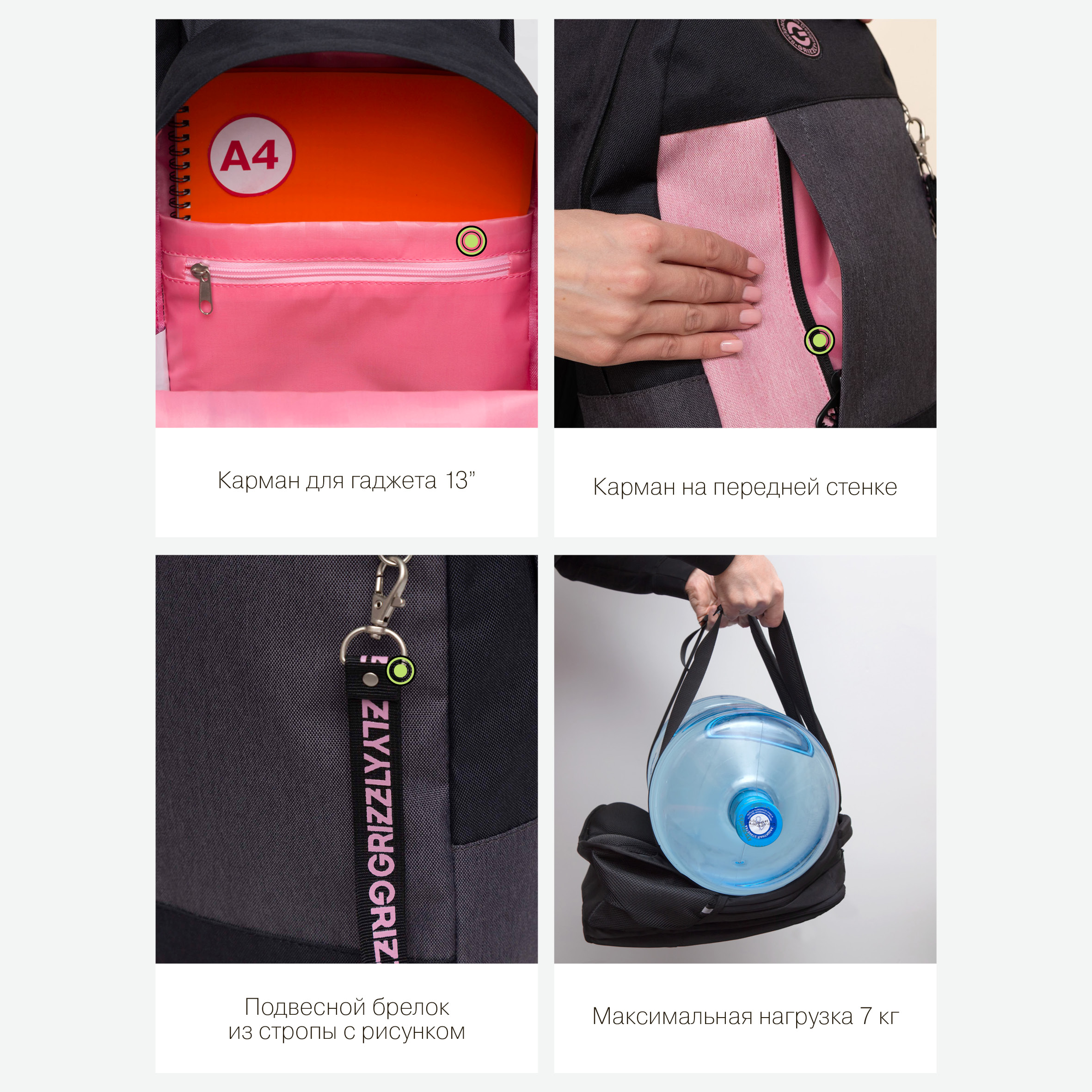 Рюкзак Grizzly для девочки - фото 10