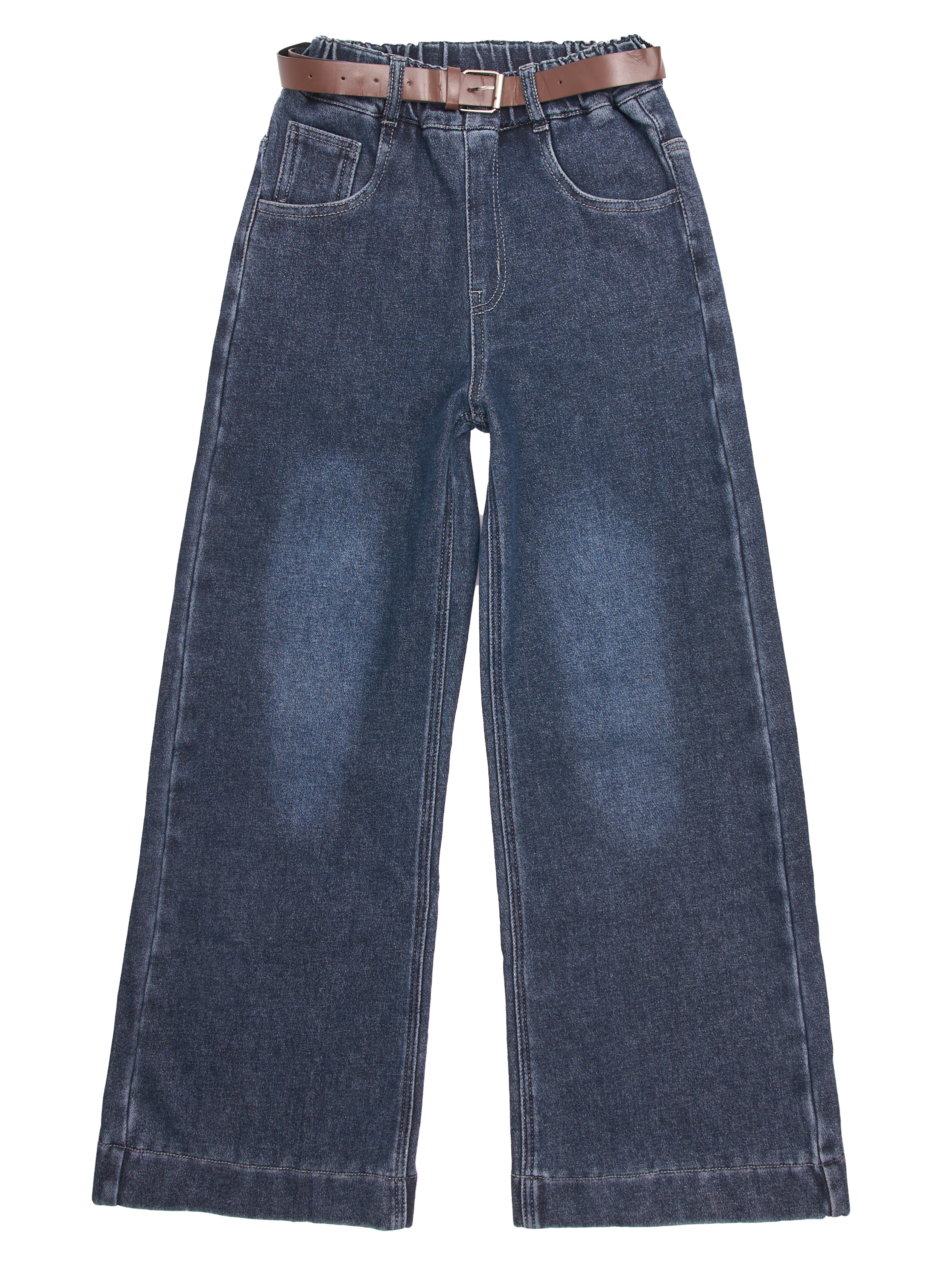 Джинсы-палаццо СИНИЙ МИР WDF92369-H63 - фото 8