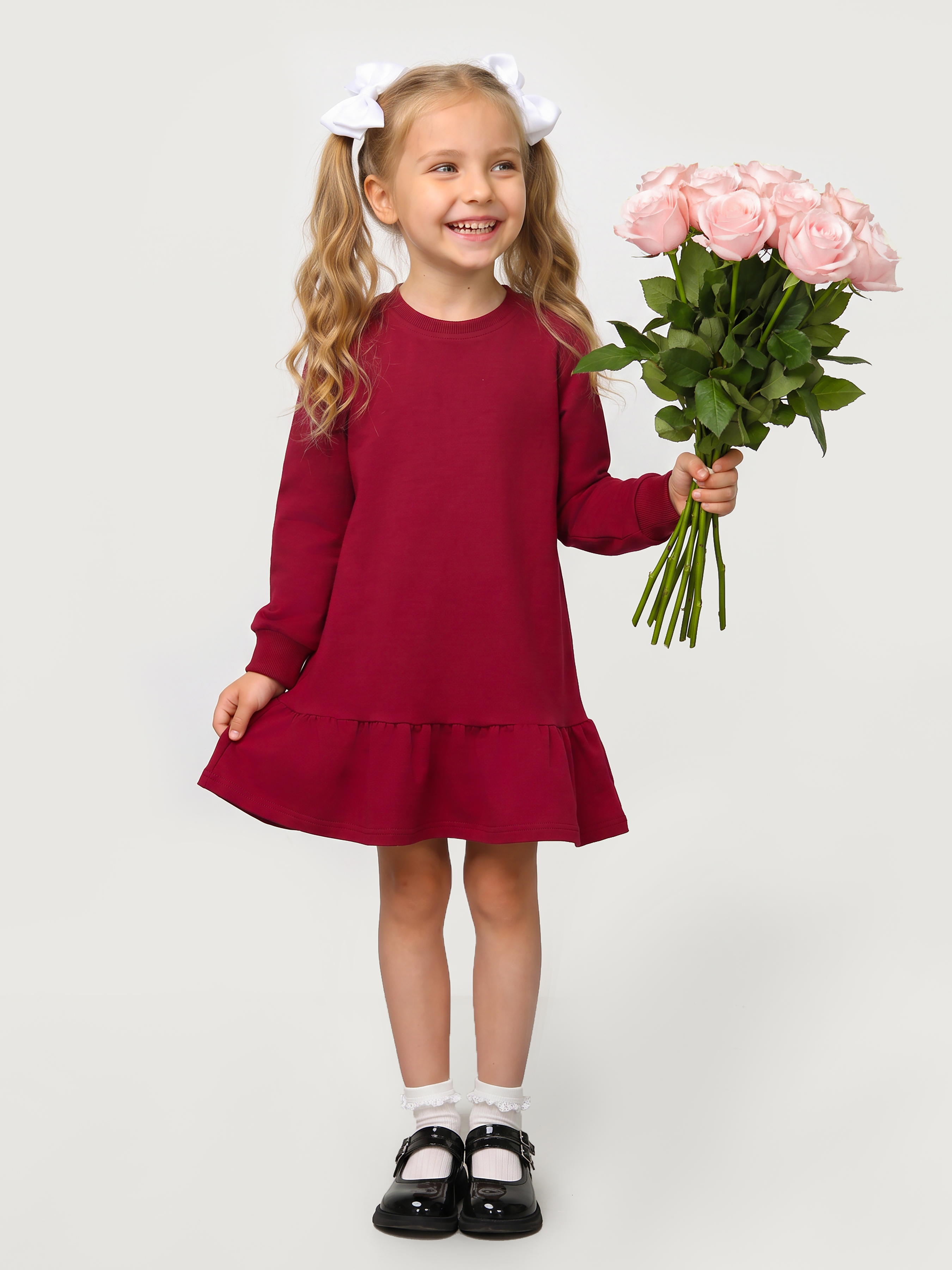 Платье Mini Me D5/бордо - фото 1