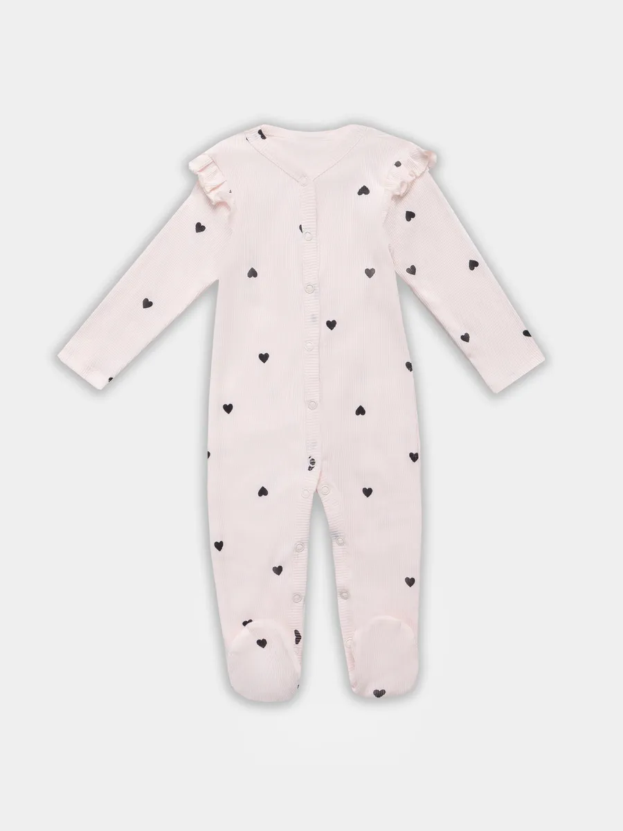 Комбинезон 2 шт Mark Formelle (Марк Формэль) 14007-2/сердца на св.розовом +цветочки на розовом - фото 12