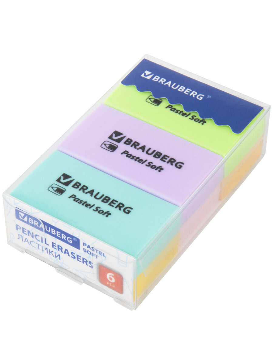 Ластик Brauberg 6 шт. - фото 6
