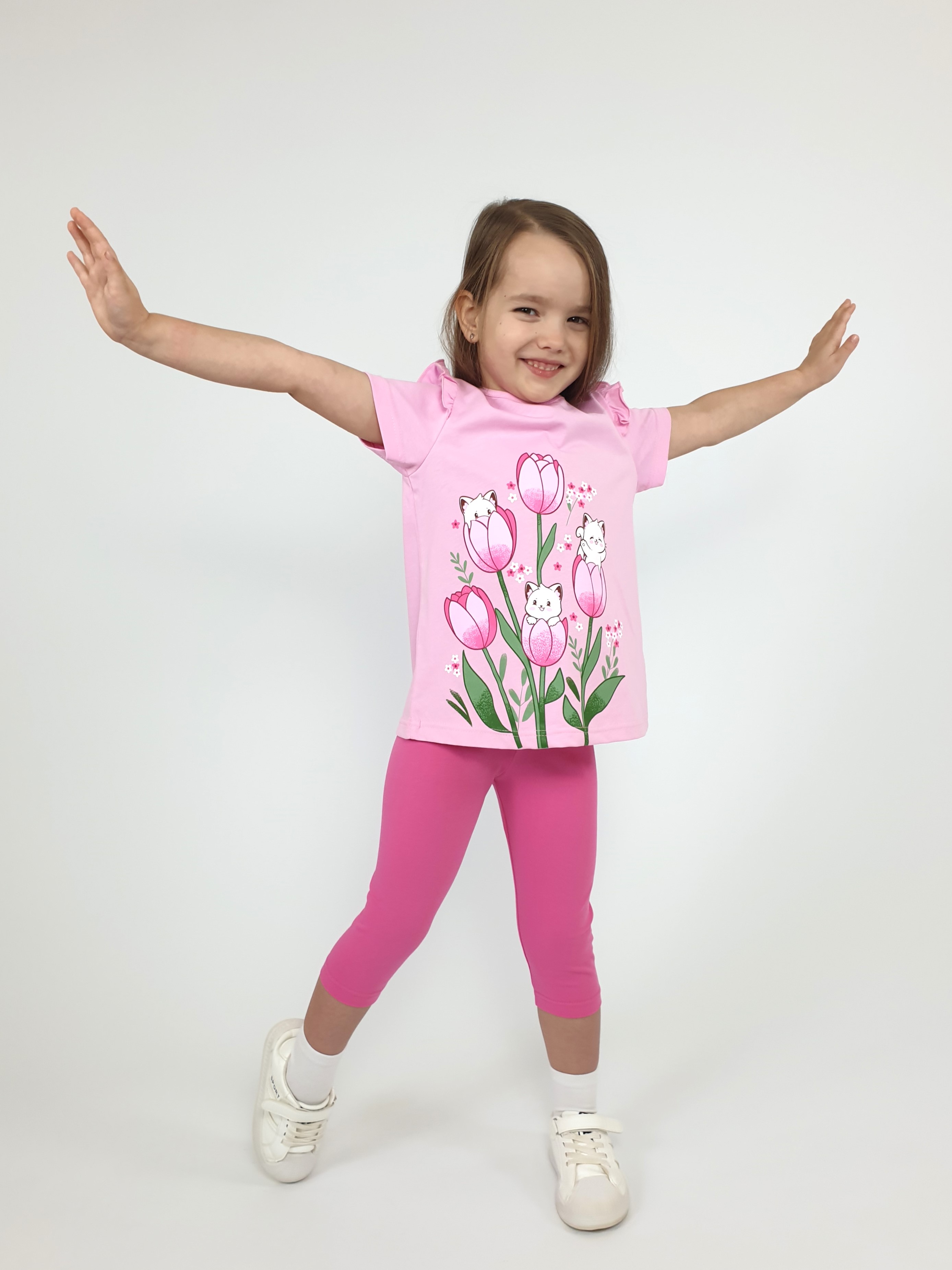 Футболка и леггинсы Luneva 02-154-1. - фото 1