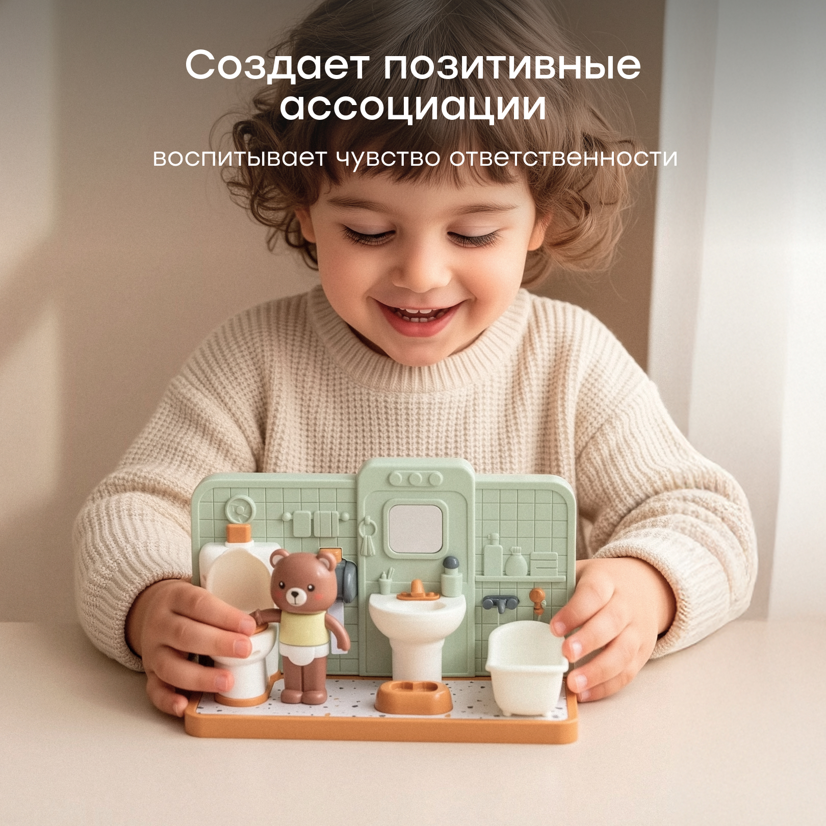 Игровой набор Happy Baby ванная комната с медвежонком - фото 5
