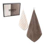 Полотенце BRAVO Лайн 35*75 + 50*100 бежевый 2 шт.