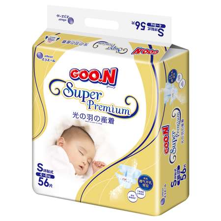 Подгузники Goon Premium S (4-8 кг) 56 шт.