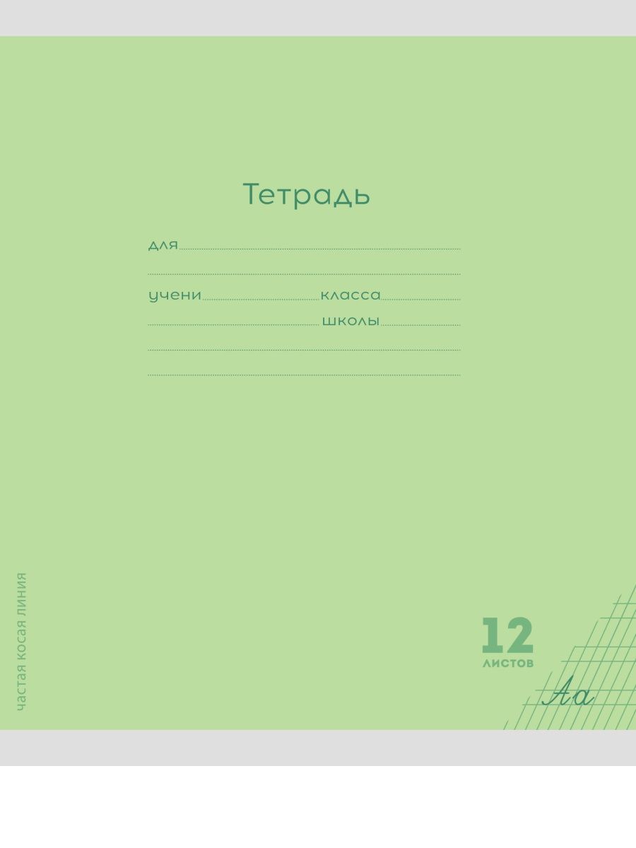 Тетрадь Prof-Press косая линейка 12 лист. 20 шт. - фото 4