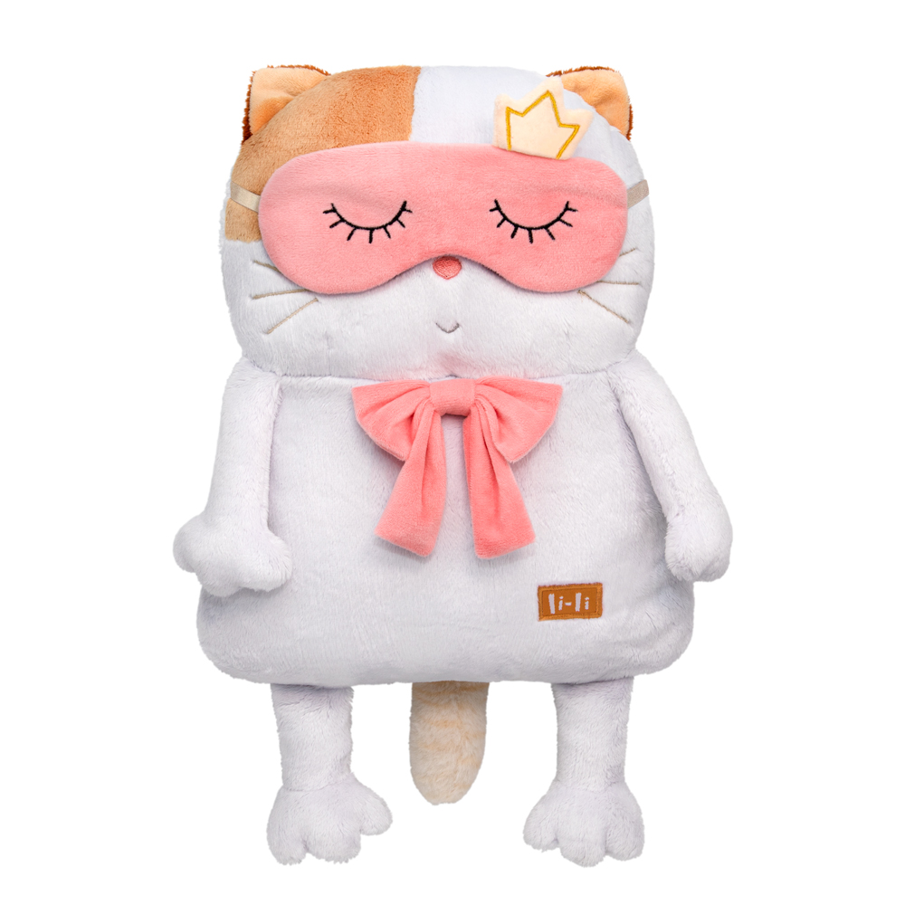 Мягкая игрушка BUDI BASA Кошечка Ли-Ли-подушка в маске для сна 32 см LKp32-124 - фото 1