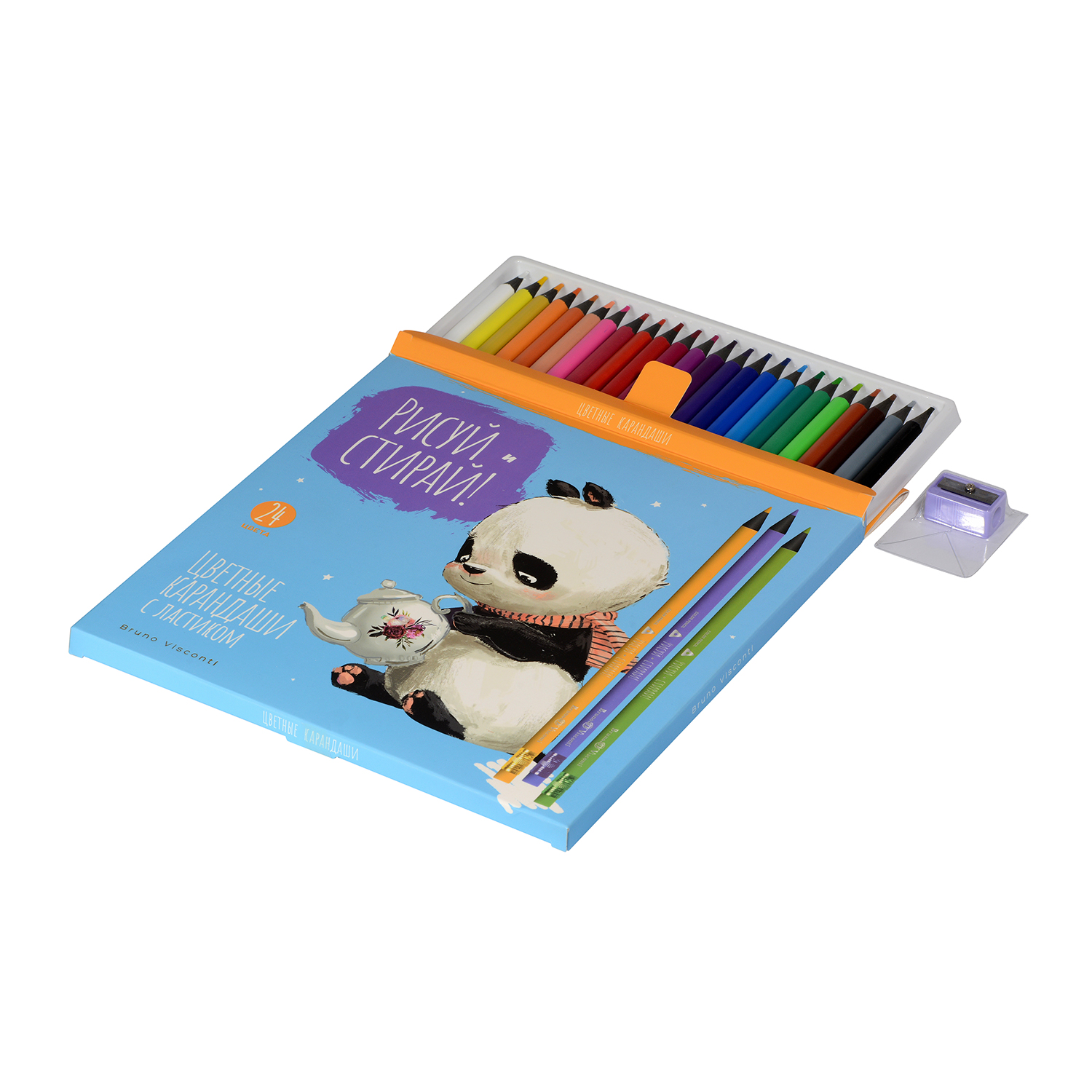 Карандаши цветные Bruno Visconti 24 шт. - фото 12