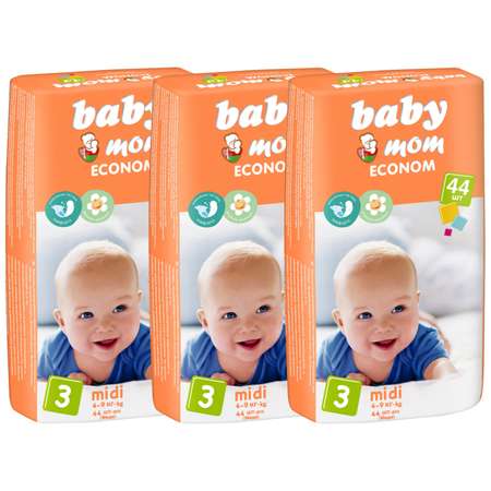 Подгузники Baby Mom ECONOM Econom 3 132 шт.