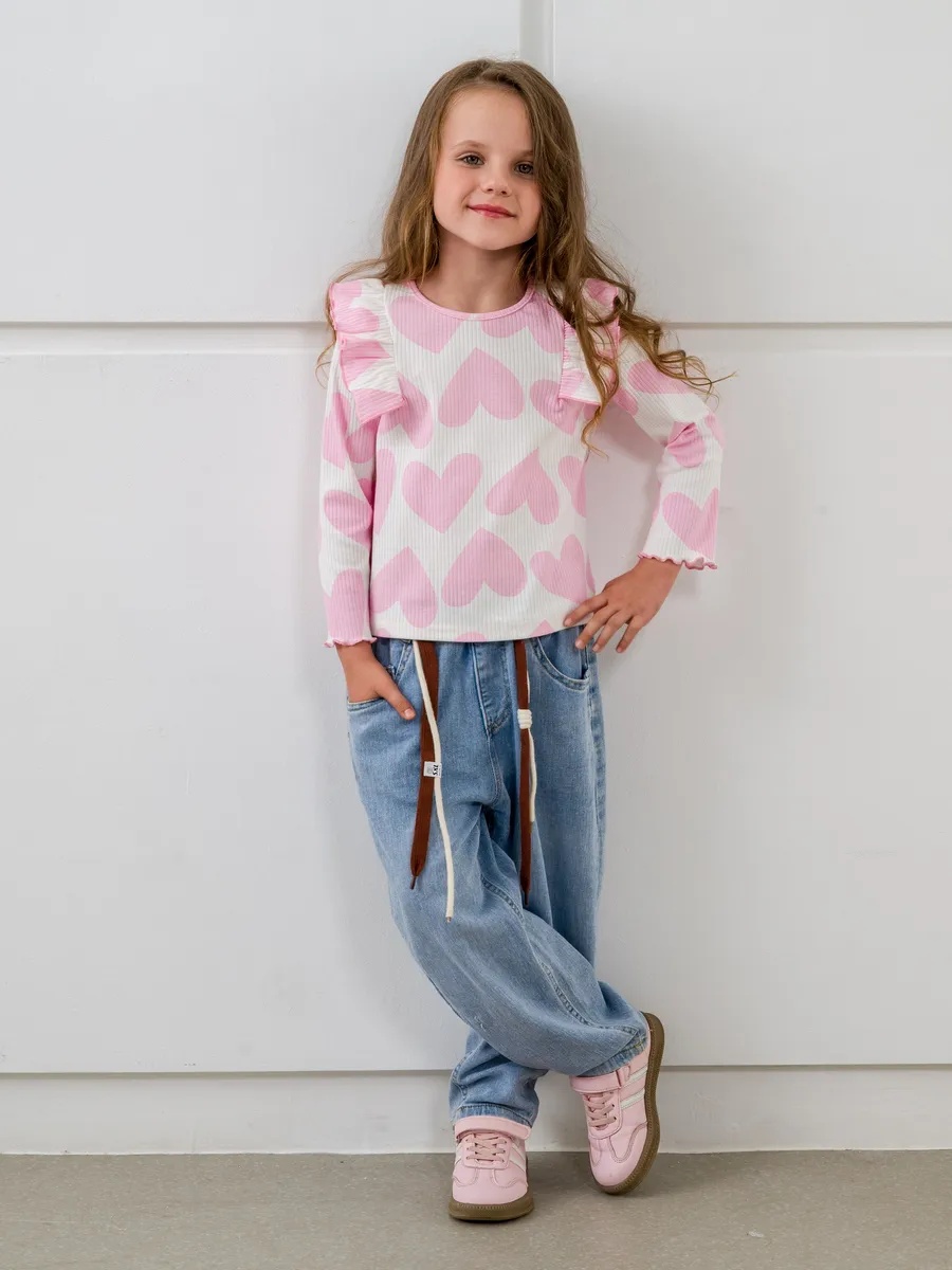 Лонгслив NATIVIA ЛОНГ/СЕРДЕЧКИРОЗОВЫЕ - фото 7