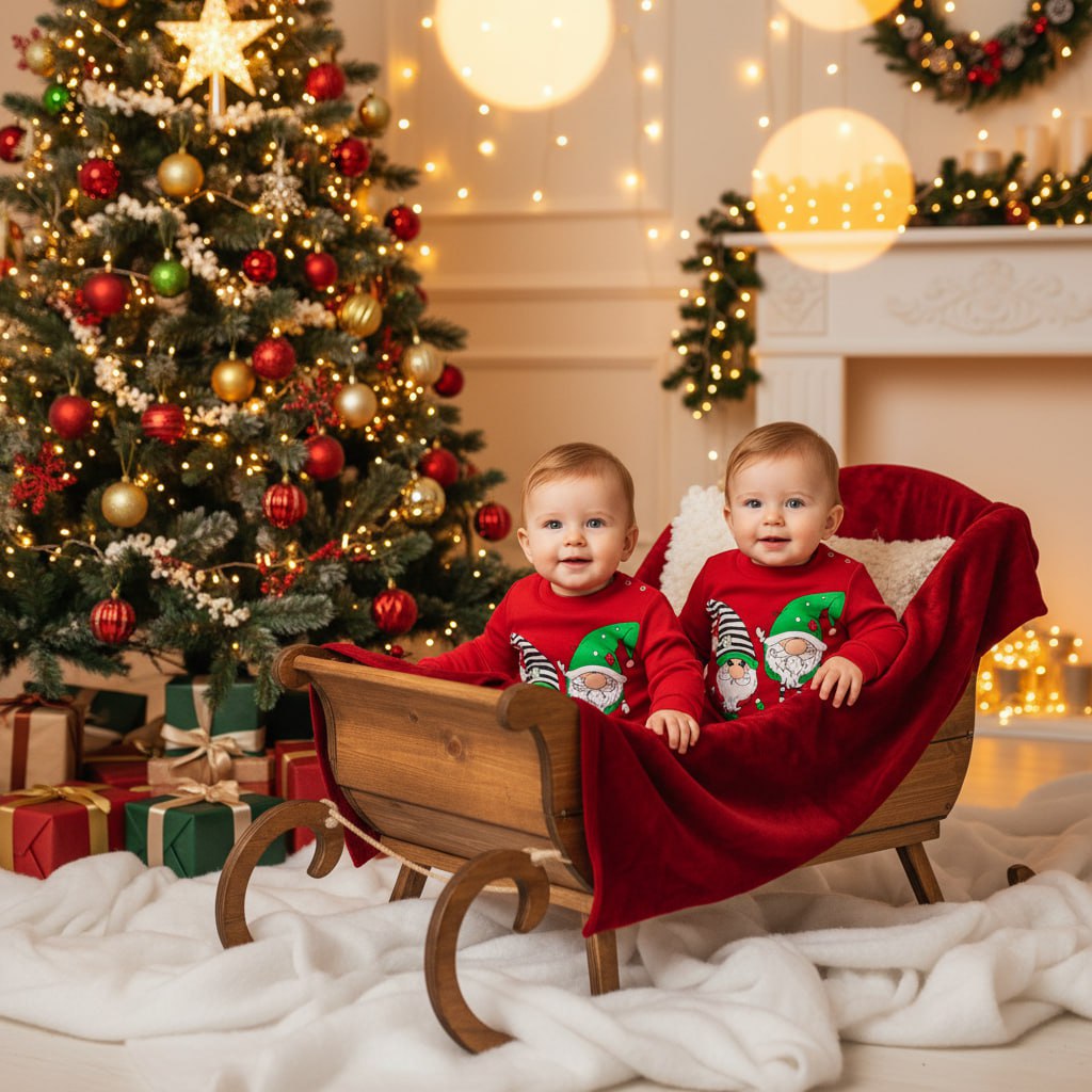 Боди Утенок ПК-1511 красный гномы - фото 5