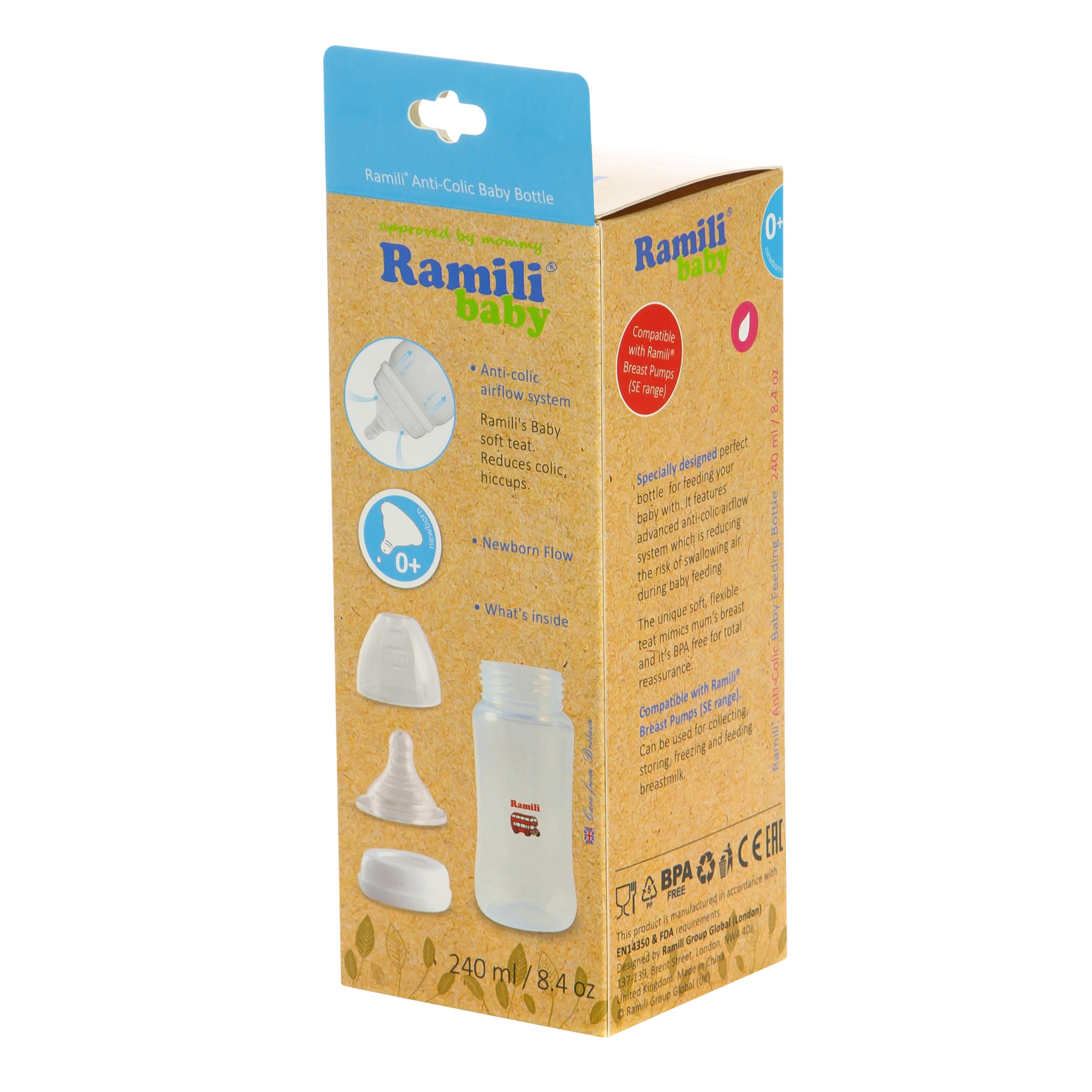 Бутылочка Ramili Anti-Colic 240 мл 1 шт. - фото 12