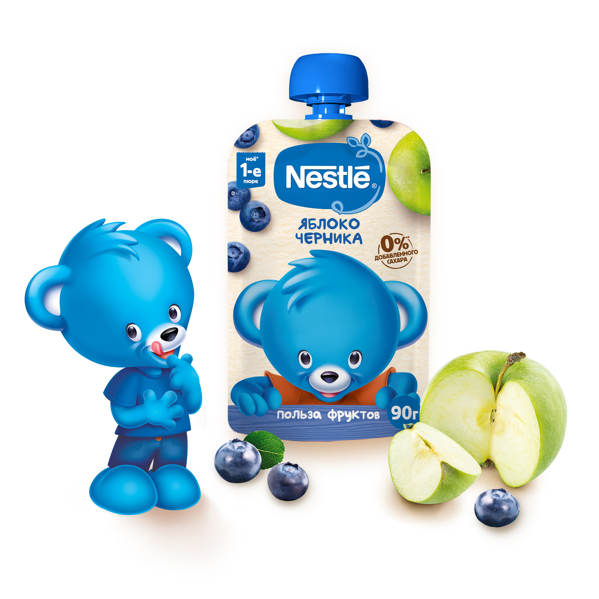 Пюре Nestle Яблоко-черника с 5 мес 90 г - фото 4
