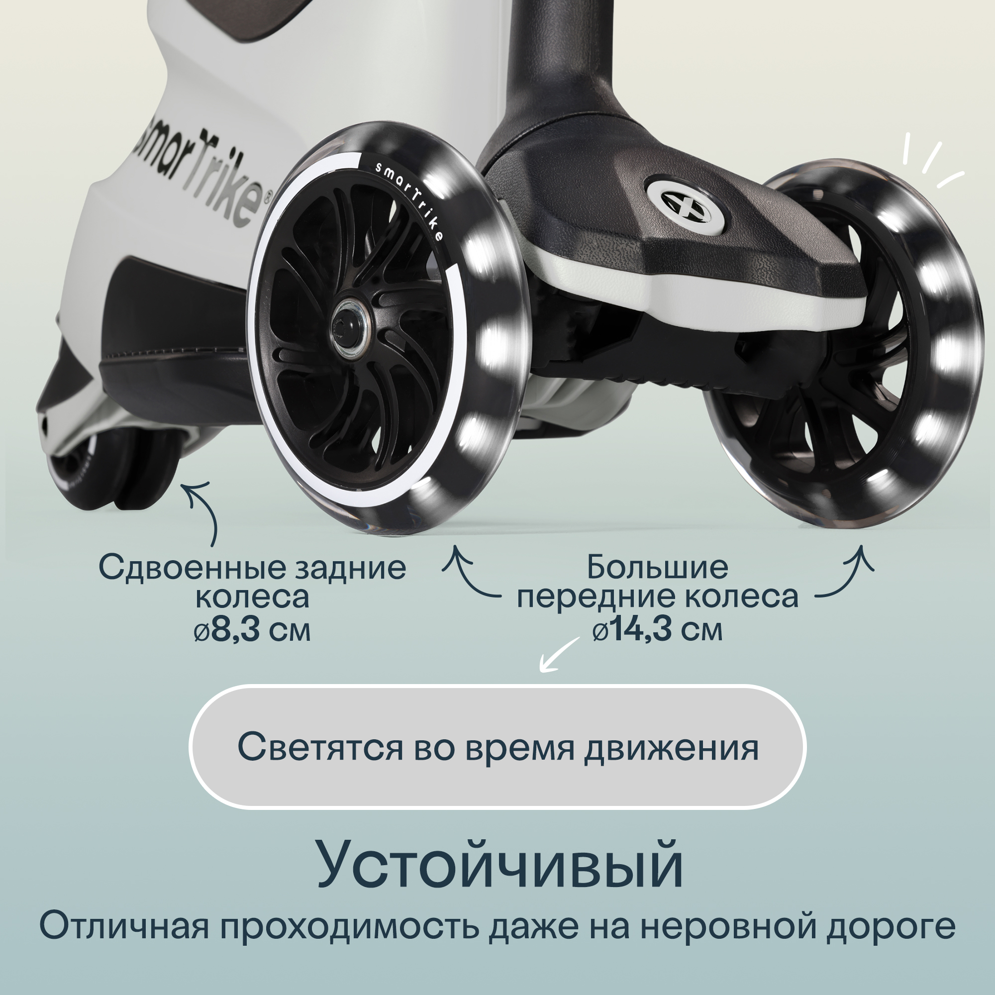 Самокат SmarTrike трехколесный - фото 4