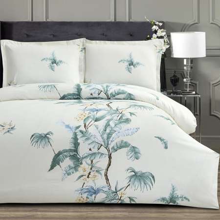 Постельное белье Arya Home Collection 2 спальное 200х220 Simple Living Denney сатин 2 наволочки 50х70 с евро простыней