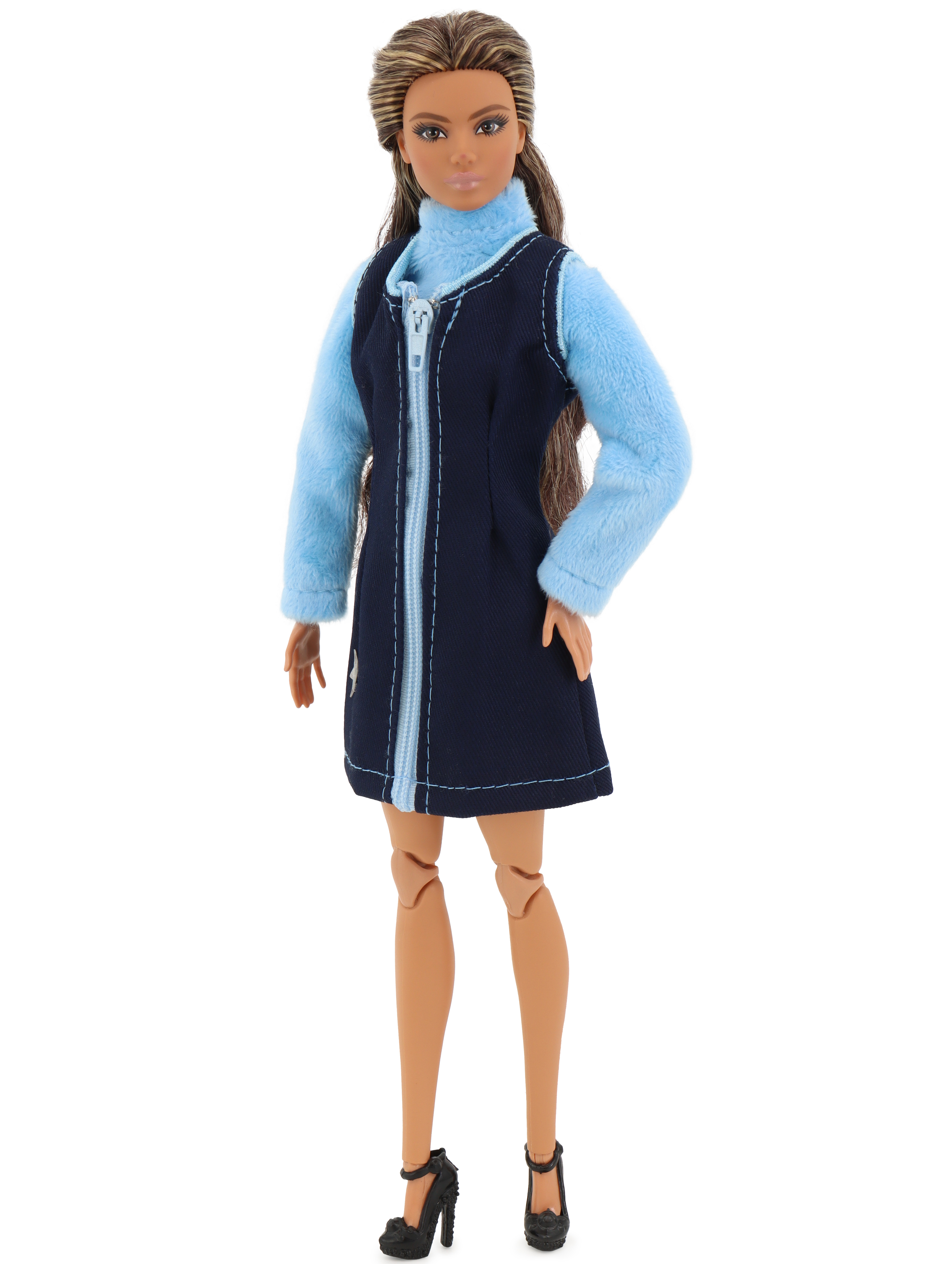 Одежда для кукол Модница 2017синий - фото 5