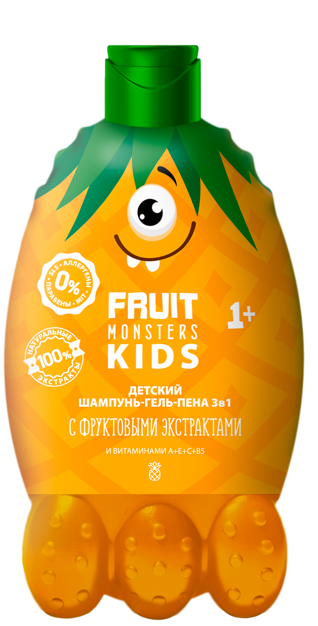 Шампунь-гель Fruit Monsters Kids Ананас 400 мл - фото 1