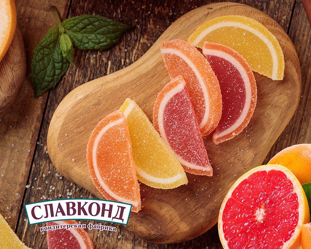 Мармеладные дольки Люби лето Ассорти с цитрусовыми вкусами 500 грамм - фото 2