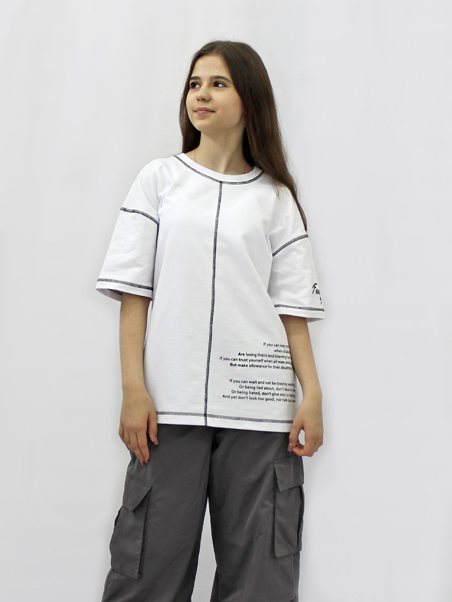 Футболка STELLA MODA 11604 белый - фото 4