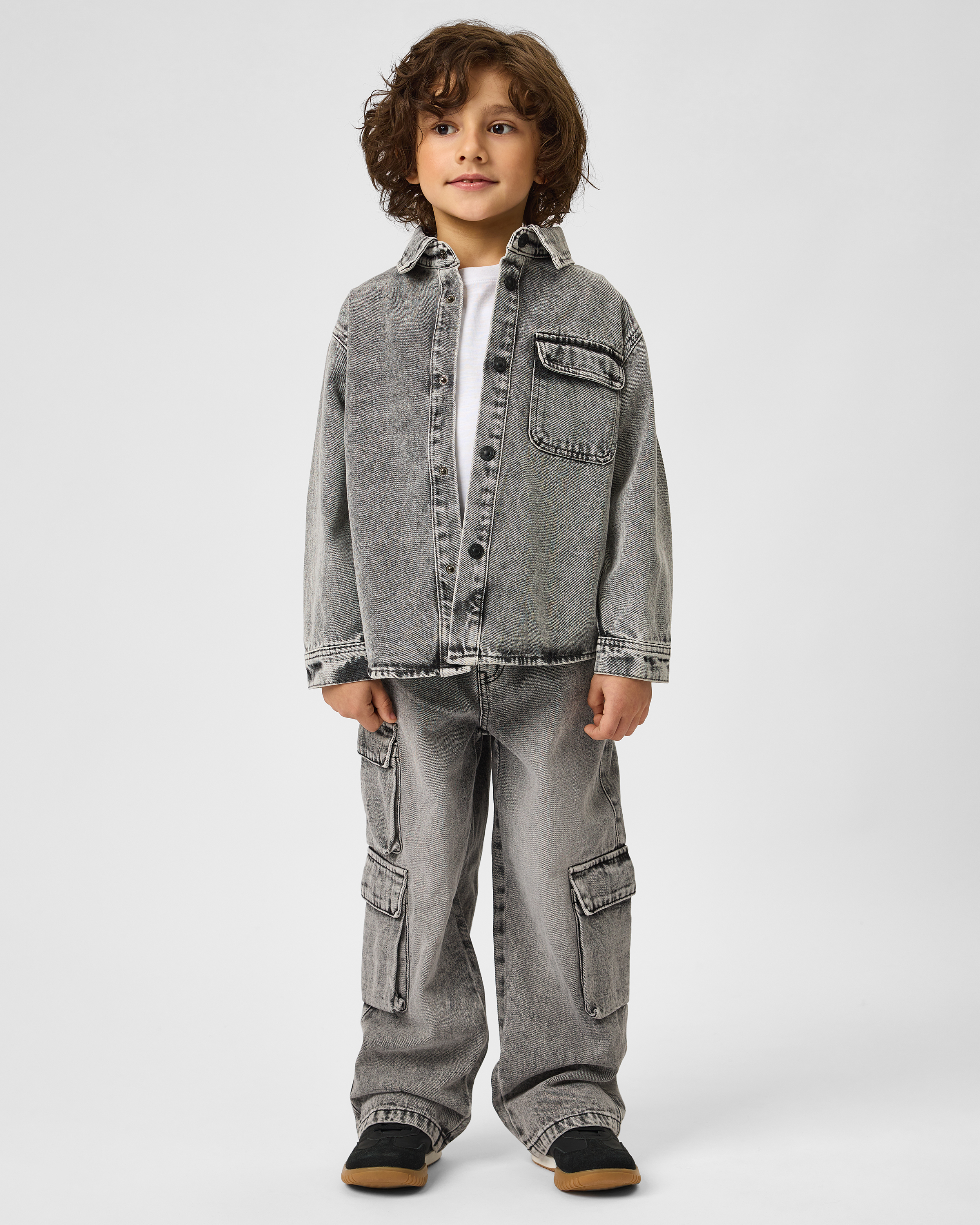 Изображение товара Джинсы для мальчика Futurino 116 с эластичным поясом и пятью карманами