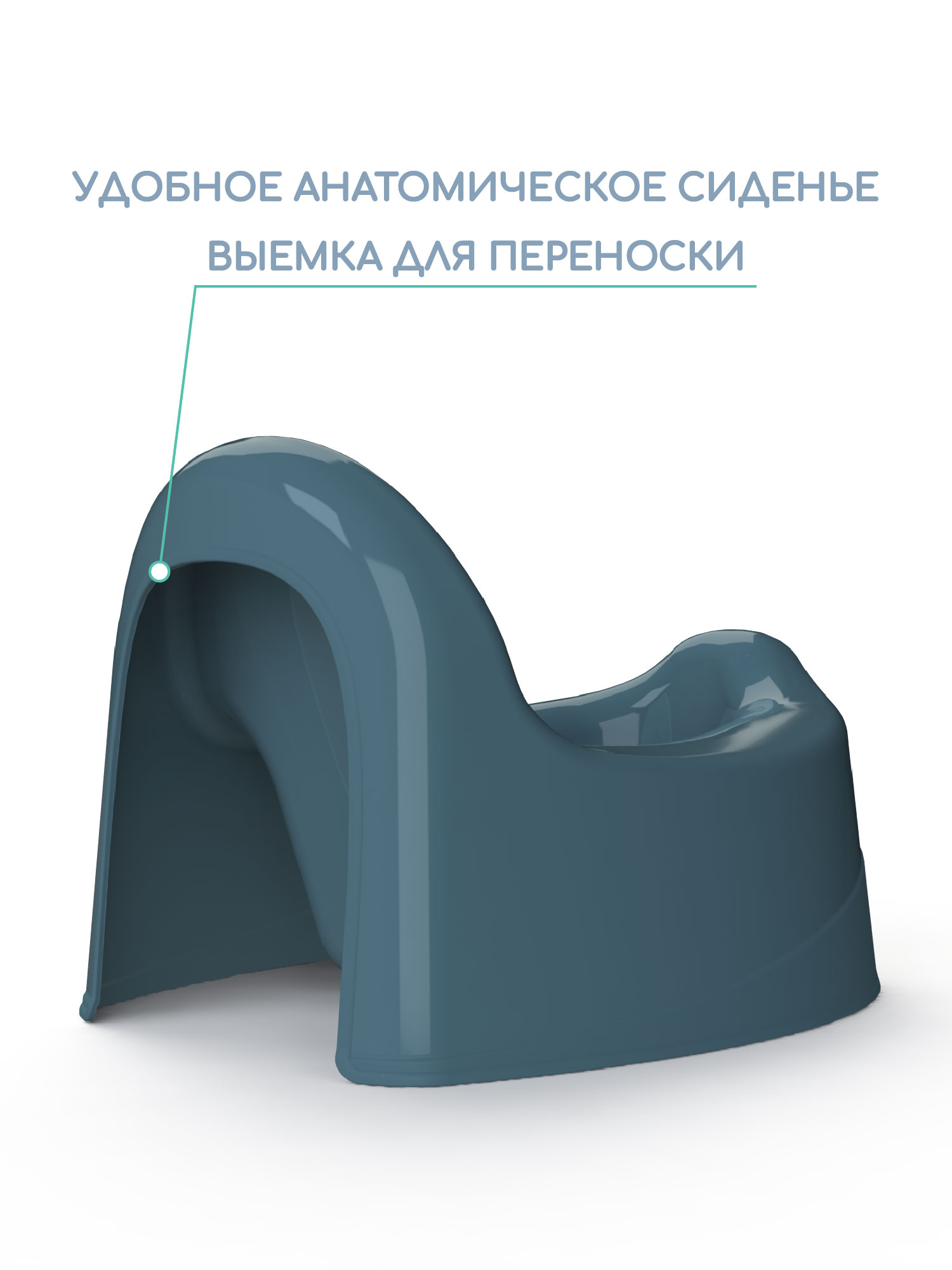 Горшок Amarobaby Elect бирюзовый - фото 3