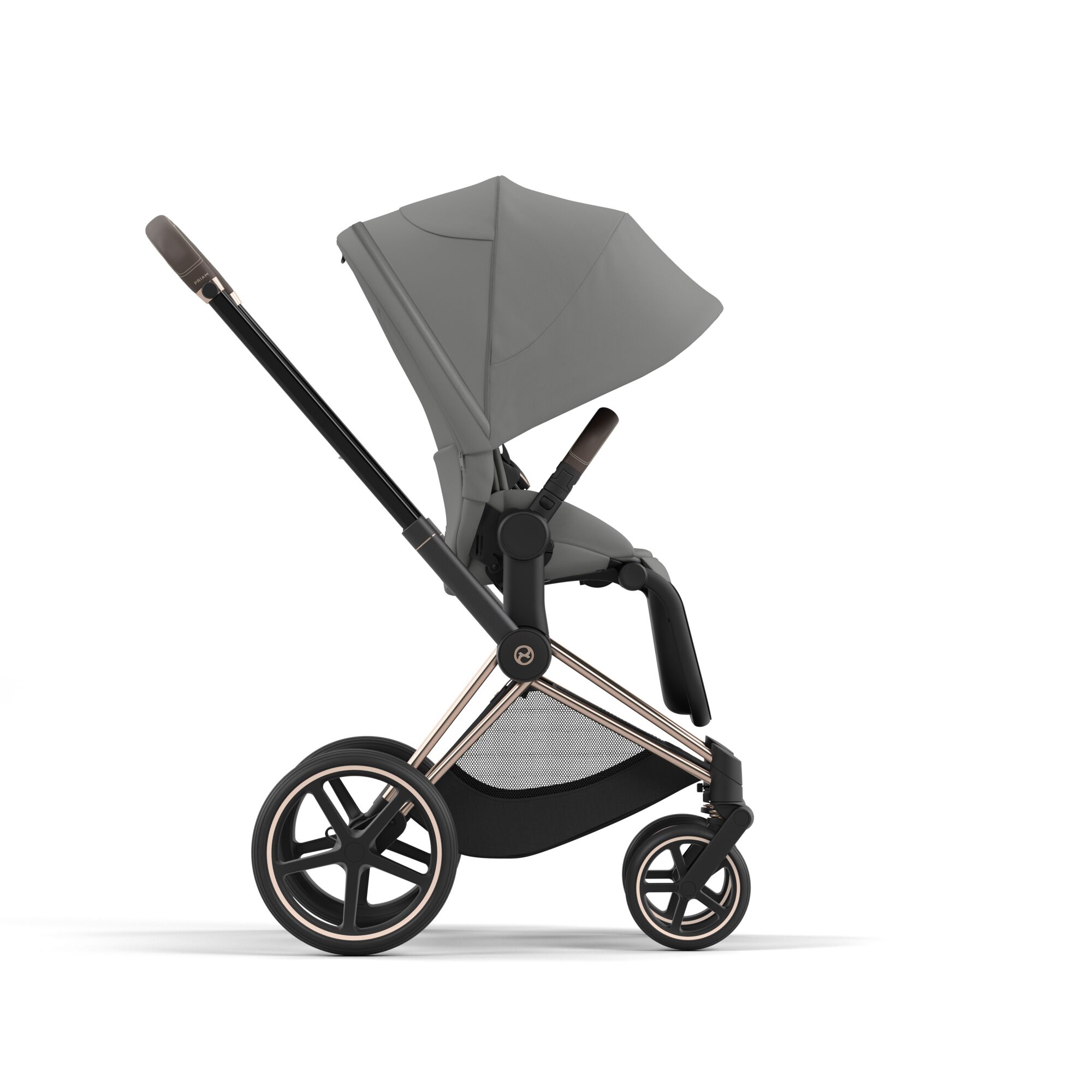 Коляска 2в1 Cybex Priam IV Rosegold серый - фото 4