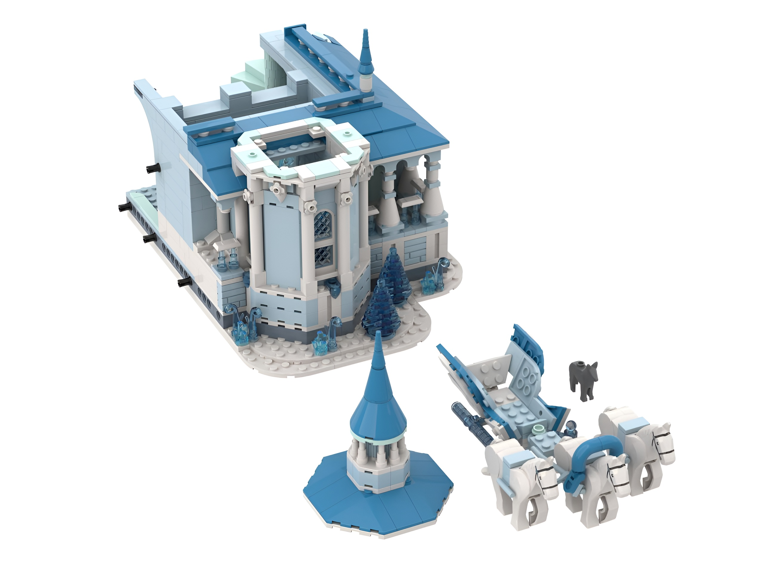 Конструктор brick labs Терем Морозко из мини-блоков 2188 дет. - фото 9